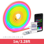 ruban led flexible multicolore rouge vert bleu violet lisse fluo moderne clips vis