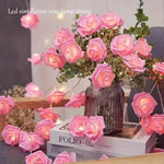 guirlande lumineuse rose led saint valentin mariage décoration intérieure moderne chambre blanc rouge