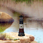 statue phare jardin énergie solaire bleu blanc rouge classique décoration balcon cour avant