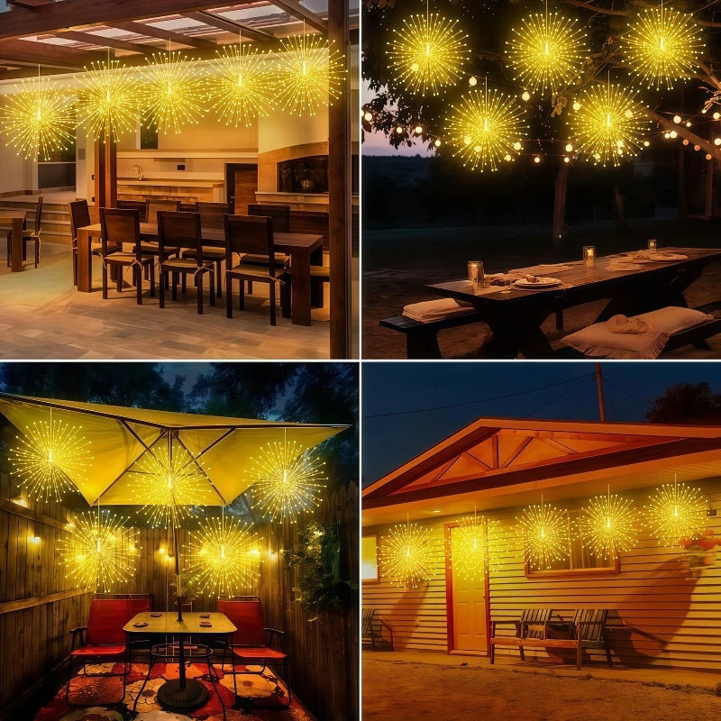 guirlande lumineuse multicolore moderne étoiles lumineuses adaptateur usb solar led extérieure jardin blanc rouge