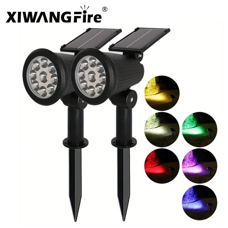 projecteurs solaires led ip65 étanches réglables modernes noirs lumières patio jardinextérieur