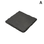 coasters noirs naturels résistants chaleur minimaliste hexagonaux carrés cœur ronds