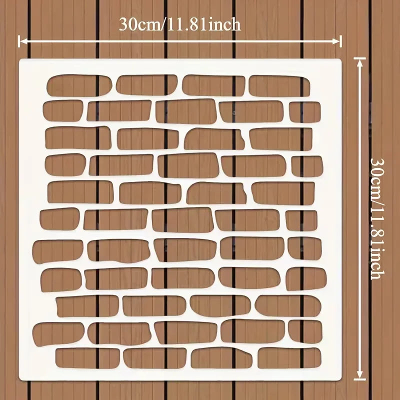 panneau decoratif mural texture brique moderne couleur marron gris beige adhésif 30cm 30cm scrapbooking