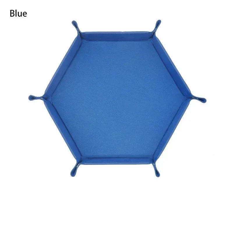 plateau jeu pliable moderne velours doux dés clips métalliques marron bleu marine rouge vert