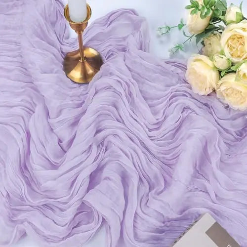 table cheminement plissé violet moderne table d'hôtel polyester dimension 90x180cm