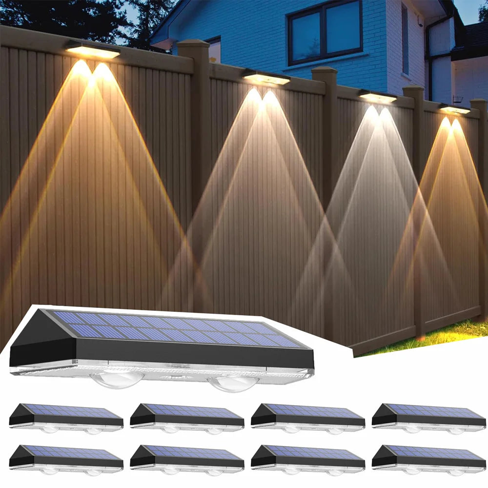 éclairage solaire led ip65 moderne applique murale autoinstallation noir bleu blanc