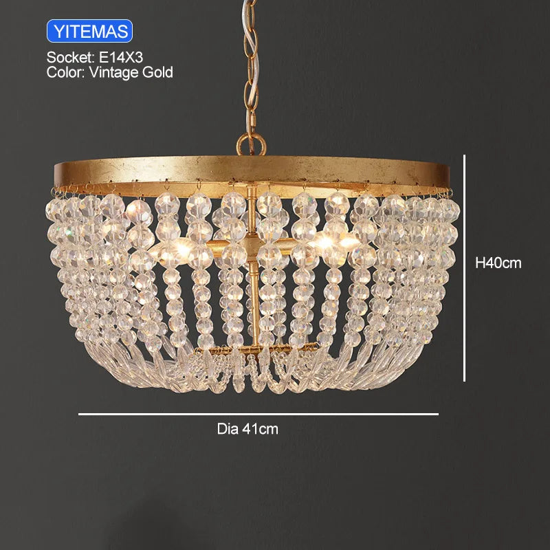 lustre classique cristal transparent doré rangs haute qualité autonome certification sécurité