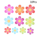 sticker anti dérapants fleurs modernes salle bain bleu vert orange rose violet éco responsable