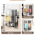distributeur savon liquide adhésif transparent moderne grey press pump hand soap shower gel body