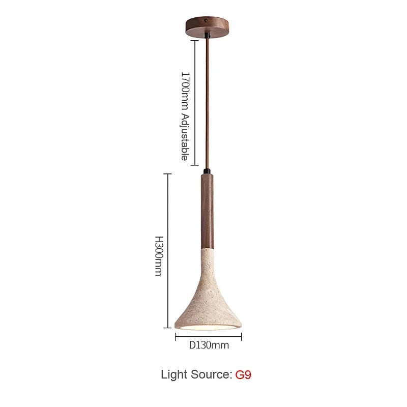 suspension lumineuse moderne pierre beige clair texture granulée opacité câble noir led 90 260v