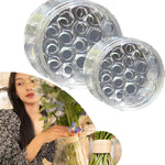 support tige transparent moderne pot fleurs adhésif trou hexagonal DIY art floral