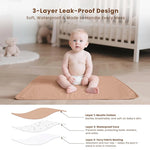 tapis change bébé fleurs animaux coton muslin couche impermécable doux moderne trisousse terry