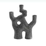 décoration moderne sculpture abstraite noire blanche décoration intérieure vase stylisé branché