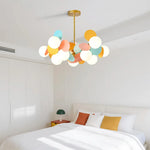 Suspension lumineuse moderne verre dépoli blanc bleu clair jaune rose orange pince suspension