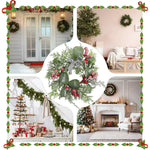 Couronne de bougie Noël avec bougie chauffe-plat