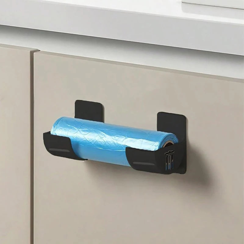 supports rangement cuisine adhésifs blanc gris moderne minimalistes rouleaux film plastique aluminium sacs poubelles