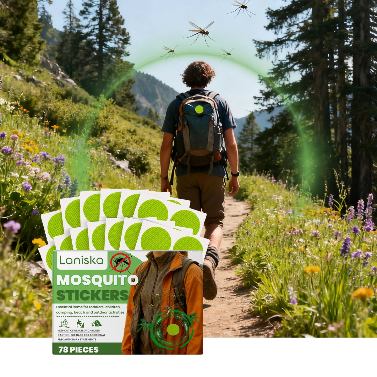 autocollants anti moustiques huile citronnelle stickers camping plage sécurité longue durée