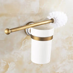 accessoires salle bain or motif floral classique porte serviettes brosse toilette porte sèche cheveux