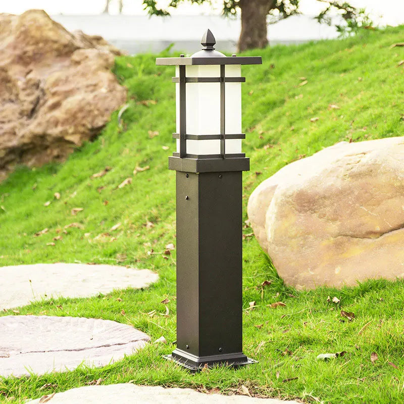 lampe sol industrielle led étanche ip65 noir classiqueextérieur aluminium horizontal bars claires