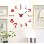 horloge murale moderne transparente ruban ballons adhésifs chambre enfants salonDecorationMuraleChiffresDoreRoseBlanc