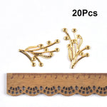 connecteurs métal doré feuilles branches décoration artisanale scrapbooking bijouterie 21 78mm