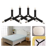 attaches drap lit clips ressorts réglables tissus polyester noirs argentés jaunes roses rouges blancs