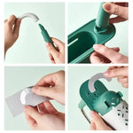 étagère cuisine pliable moderne adhésive vert blanc grille tissu bleu gris sponge toothbrush organizer