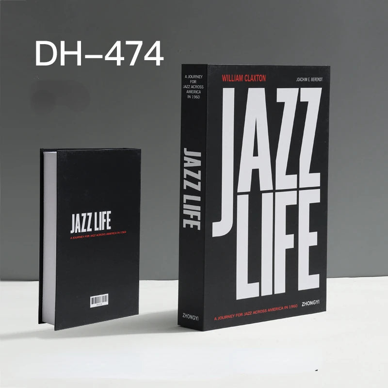 décoration moderne livre faux livres typographie minimaliste noir blanc gris