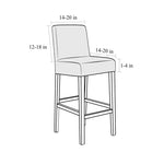 Housse chaise jaune rayée moderne adhésive polyester bar stool banquet
