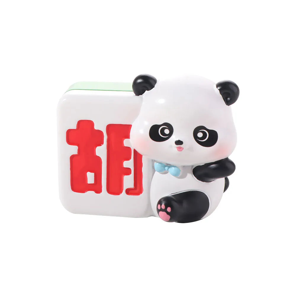 ornements paysagers pandas compagnons figurines cartoon mignon panier bambou pvc opaques