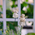 Décor jardin anges sculptures vintage pots plantes ornement balcon classique figurines métal
