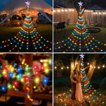 guirlande lumineuse multicolore leds cascade halloween noël moderne décoration usb solaire