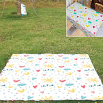 nappe pique nique jaune carreaux géométriques moderne opaque tissu tpu nylon extérieure utilisation quotidienne
