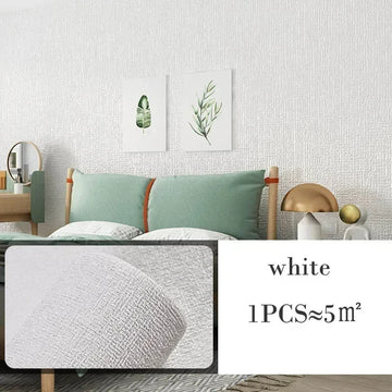 papier peint autocollant vinyle blanc effet lin moderne imperméable décoration murale salon maison