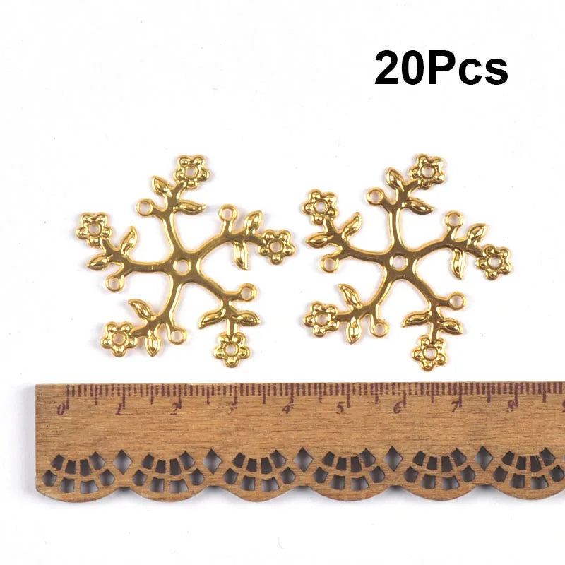 connecteurs métal doré feuilles branches décoration artisanale scrapbooking bijouterie 21 78mm