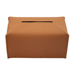 boîte mouchoirs simili cuir moderne blanc bleu rose marron minimaliste