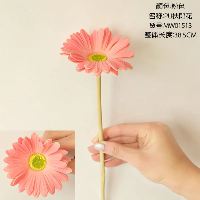 fleurs artificielles gerbera soie moderne intérieur mariage rose rouge jaune orange blanc