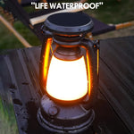 lanterne camping rechargeable led noir vintage interrupteur rotatif annuel suspension portable decorationextérieur