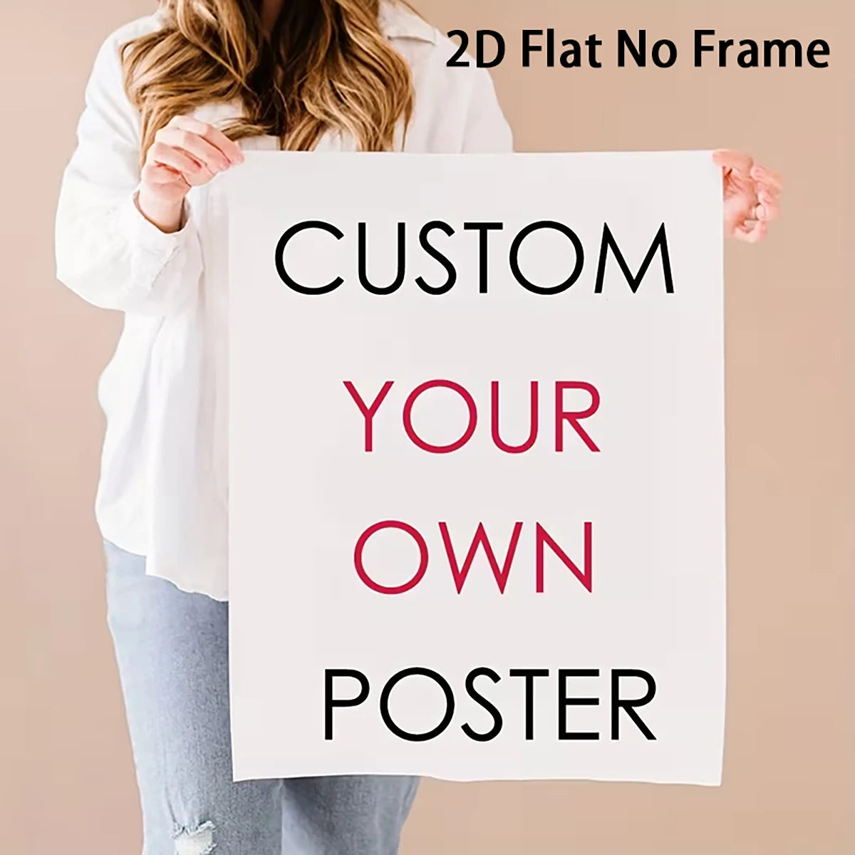 affiche photo personnalisée toile cadre bois décoration murale minimaliste blanche