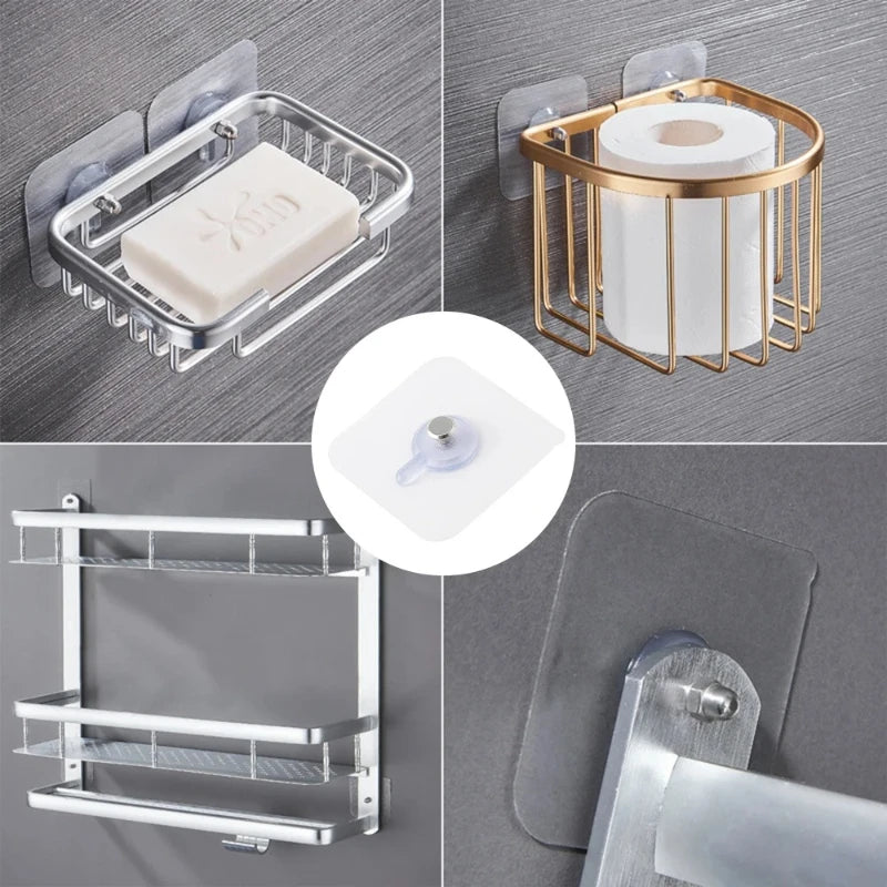 supports murals adhésifs transparents blancs modernes minimalistes utilisation multiple vis écrous 6cm6cm