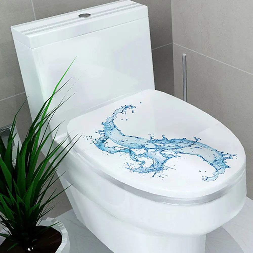 autocollant adhésif amovible imperméable couvercle toilette moderne décoratif fleurs coquillages eau pierres poissons étoiles