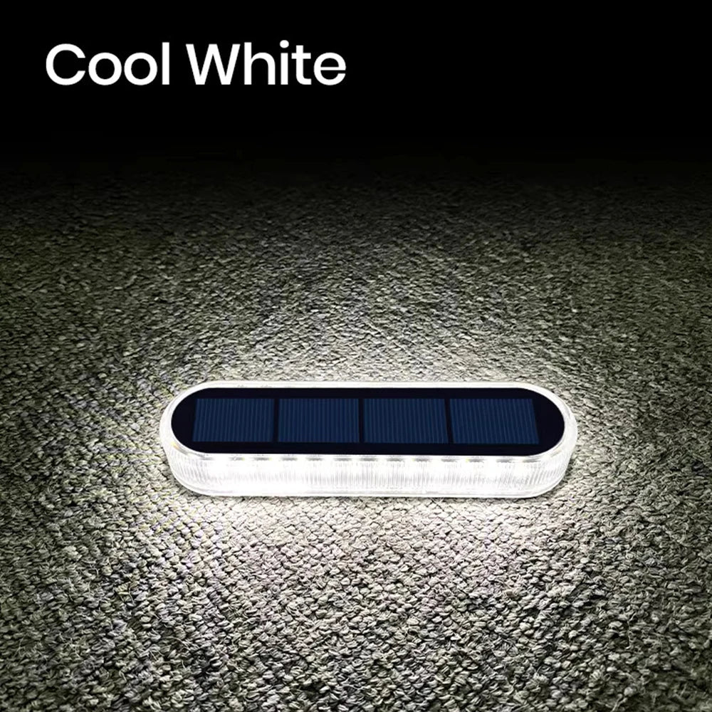 lumière solaire extérieure ip68 bleu noir blanche hexagonale adhésive minimaliste led étanche automatique patio