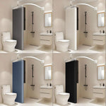 rideau douche pliable polyester tufté blanc gris bleu noir plis verticaux opaques moderne minimaliste