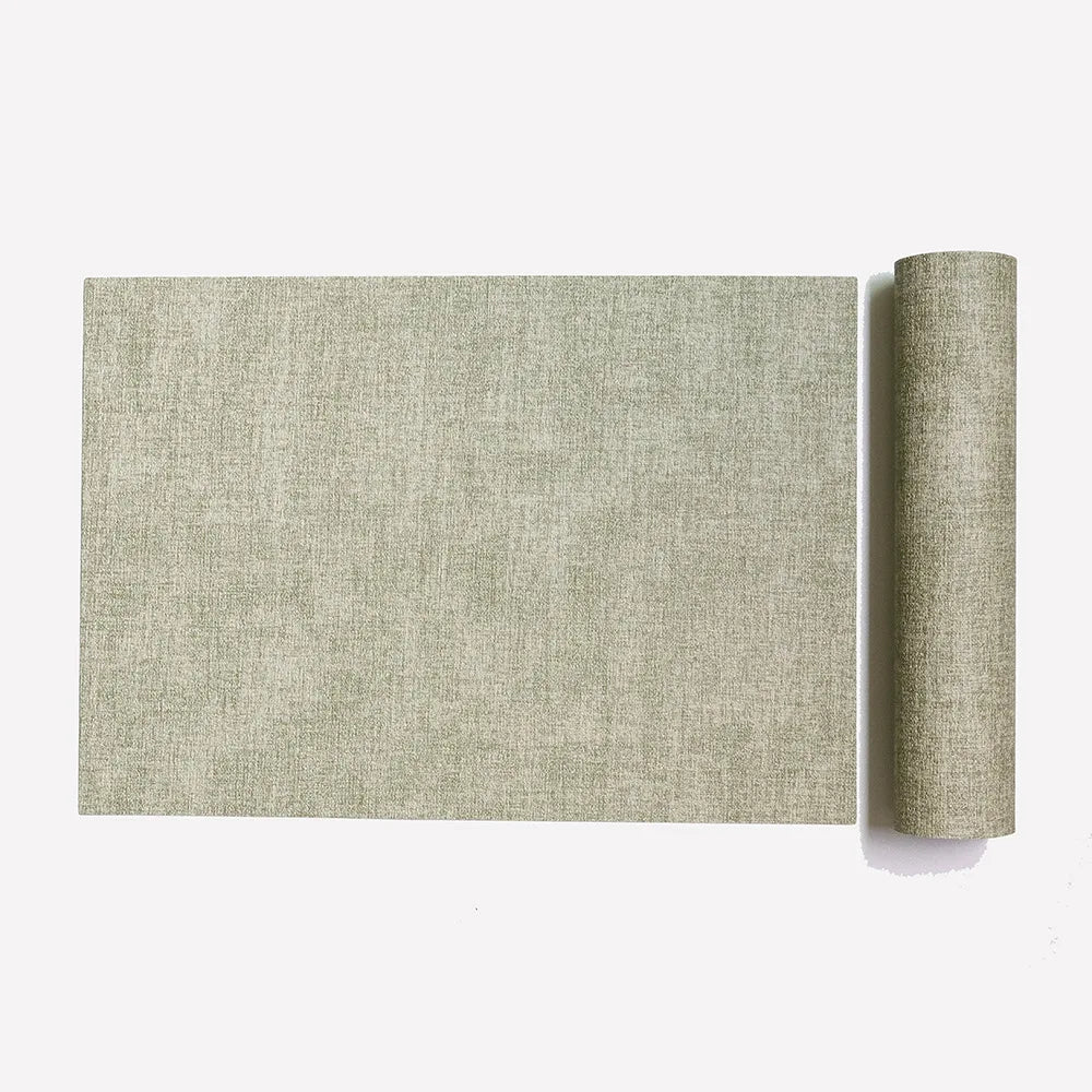 tapis table moderne gris beige marron bleu toile lin respectueux environnement imperméable essuyable resistant
