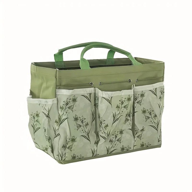 sac polyestertoi multicompartiments motifscolorés poisfloral noirvert blanc rangementjardinage fournituresoffice portablepratique