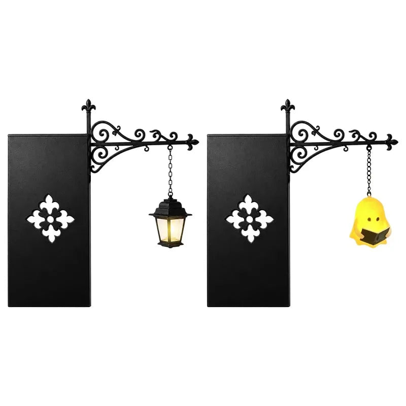 lampe lecture suspendue halloween fantôme motifs floraux gothique vintage crochet mural noir blanc
