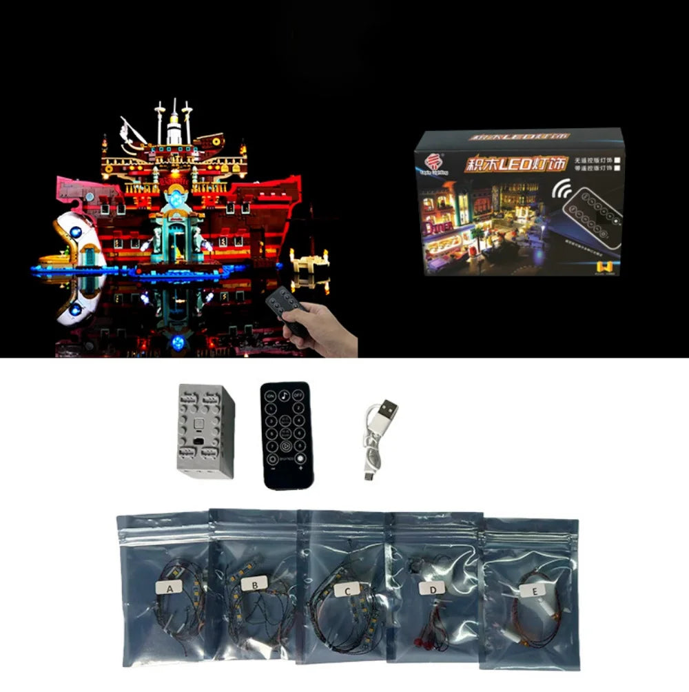 bateau pirate lego illuminé led télécommande usb instructions pdf