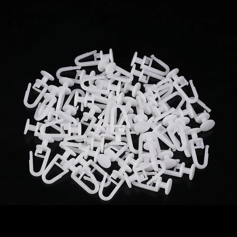crochets rideau blancs modernes 50 pièces simples lisses opaques rideau douche