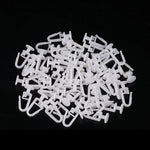 crochets rideau blancs modernes 50 pièces simples lisses opaques rideau douche