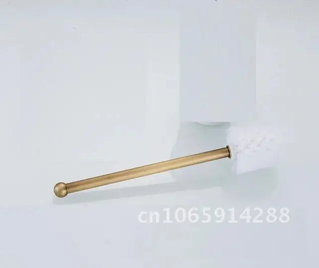 toilette brosse support mural cuivre or blanc classique durable rond lisse opaquet
